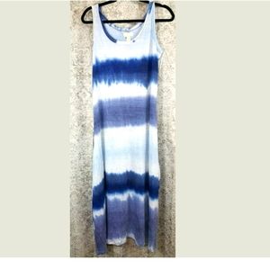 Cupio Womens Tie Dye Sleeveless Maxi Dress Blue &